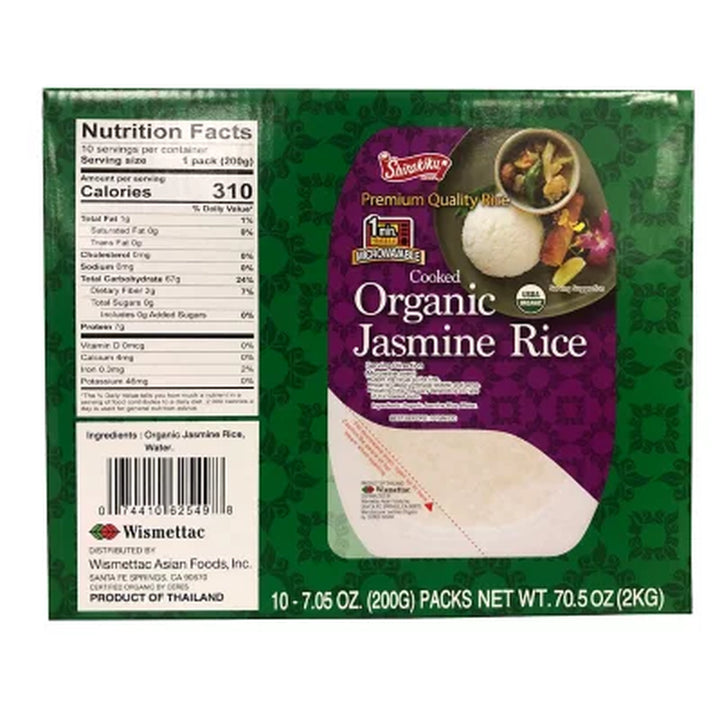 Shirakiku Cooked Organic Jasmine Rice 10 Pk.