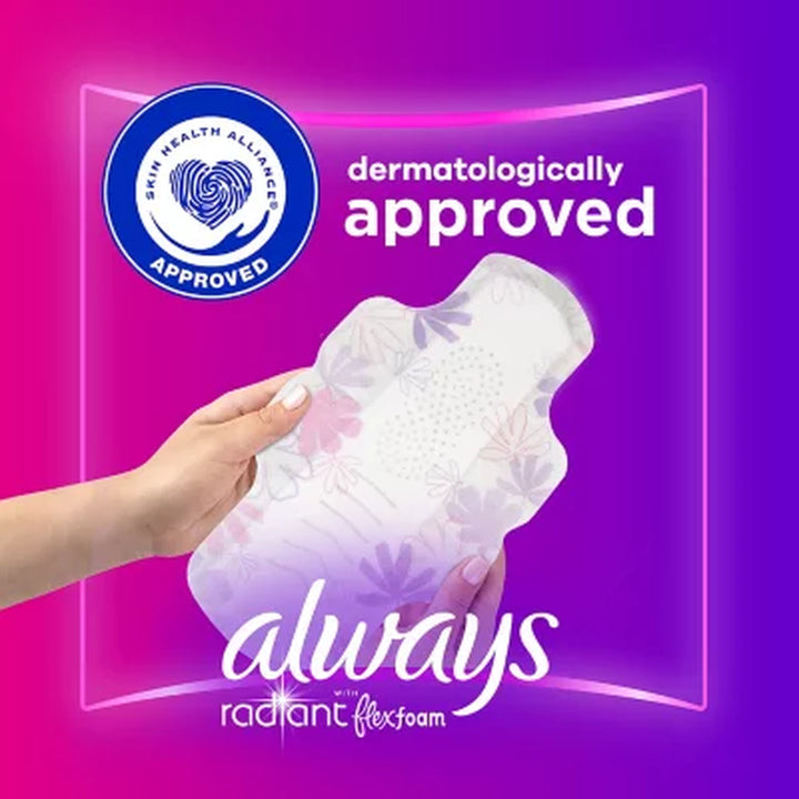Always Radiant Regular Pads with Flexi-Wings, Scented - Size 1, 76 Ct.
