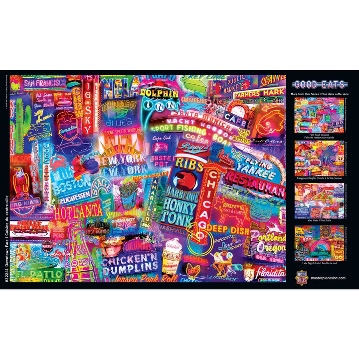 Masterpieces 550 Piece Jigsaw Puzzle for Adults - Downtown Fare - 18"X24".