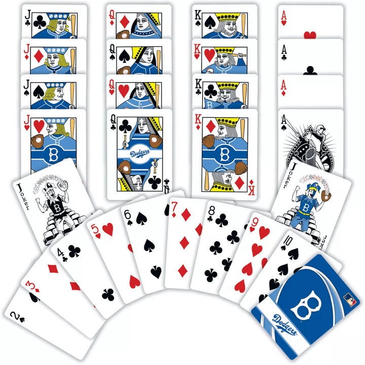 Masterpieces Officially Licensed MLB Brooklyn Dodgers Playing Cards - 54 Card Deck for Adults.