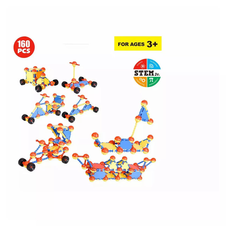 Link Educational Space Building Toys STEM Set for Kids Great for Kids to Build & Use Their Creativity - 160Pc Set