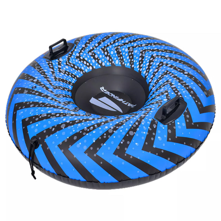 Pool Central Inflatable Ride-On Pool Float or Snow Tube - 37" - Blue and Black