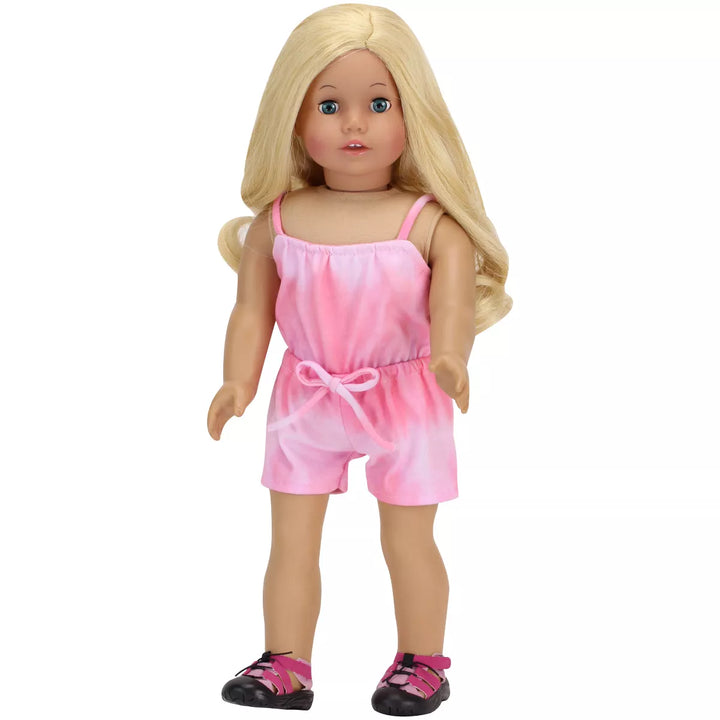 Sophia’S Tie Dye Romper for 18" Dolls, Pink