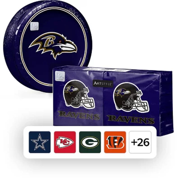 NFL Paper Plates & Napkins Kit, 285 Ct. (Choose Team)