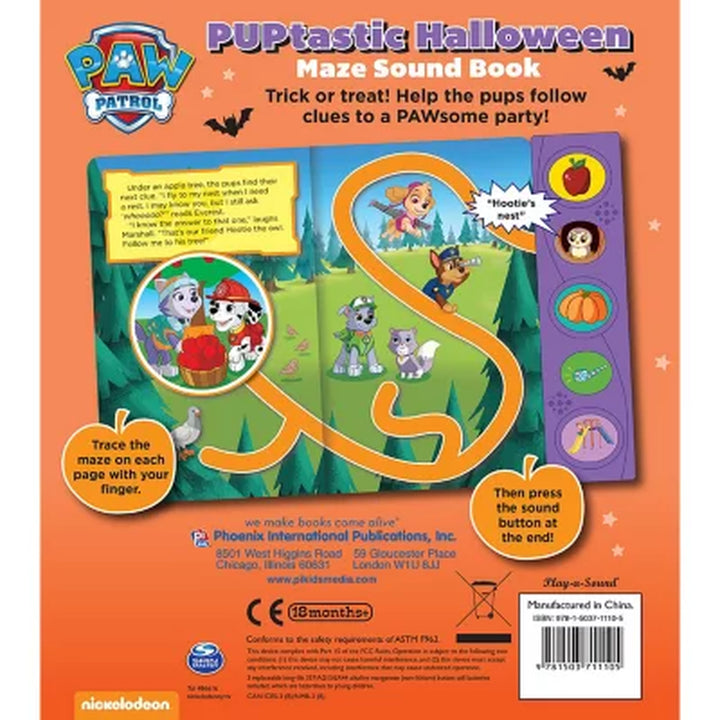 PAW Patrol: Puptastic Halloween Maze, Sound Book