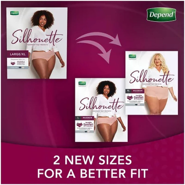 Depend Silhouette Incontinence Underwear for Women, Maximum Absorbency - Choose Your Size