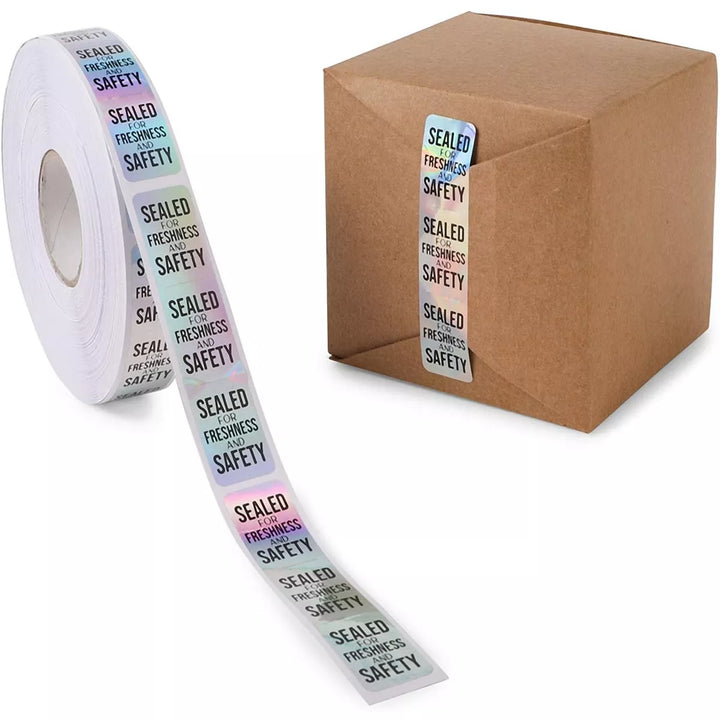 Stockroom plus 500-Pack Tamper Evident Sticker Roll, Sealed for Safety Labels (3.5 X 0.75 In)