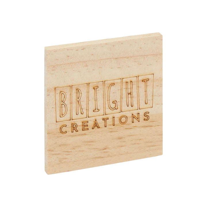 Bright Creations 15 Pack Unfinished Wood Squares Cutout Tiles for Crafts, Engraving, Wood Burning, 3X3 In