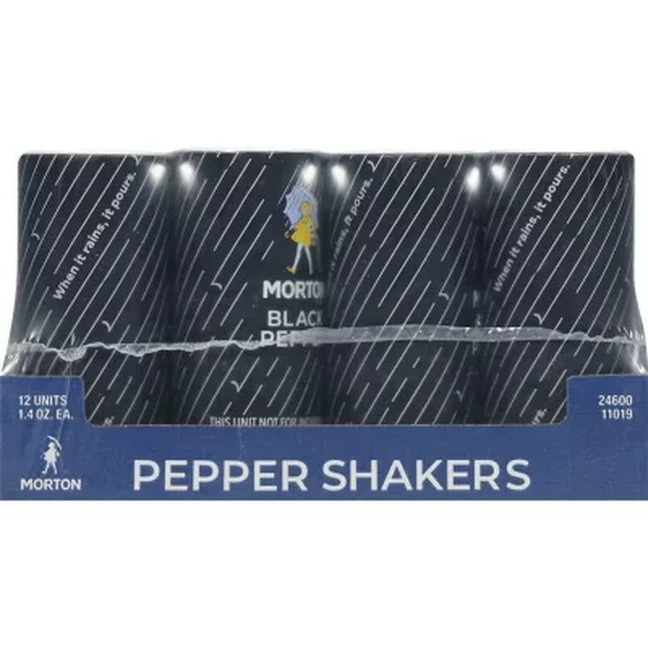 Morton Pepper Shakers 1.2 Oz., 12 Pk.