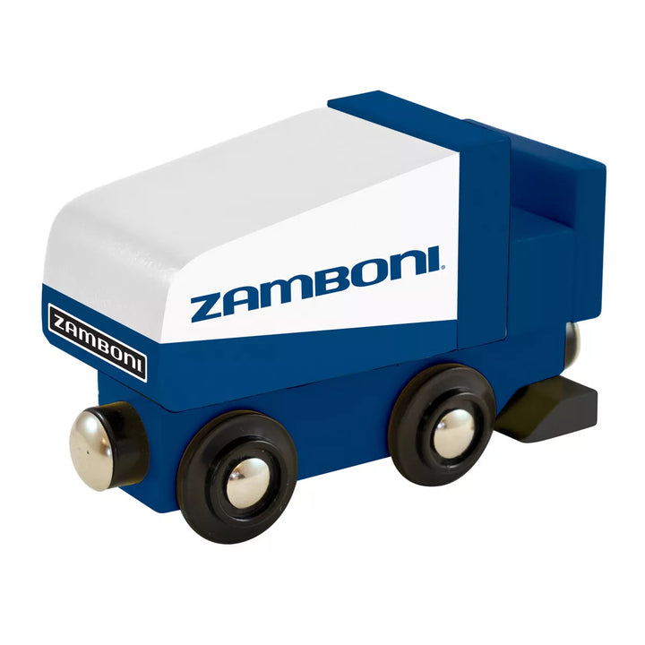 Masterpieces Officially Licensed Zamboni Wooden Toy Train Engine for Kids.