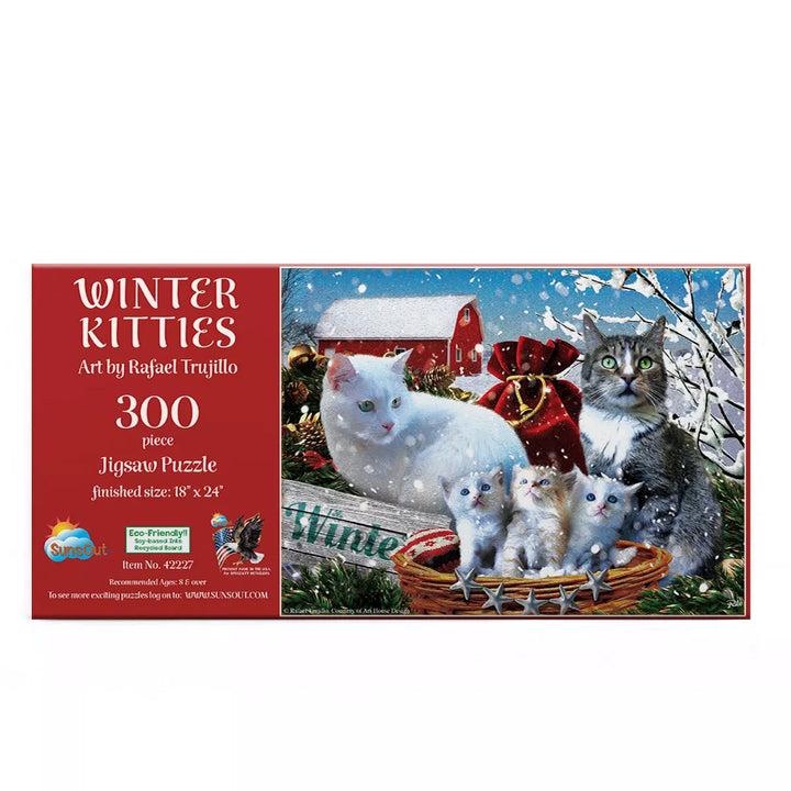 Sunsout Winter Kitties 300 Pc Christmas Jigsaw Puzzle 42227