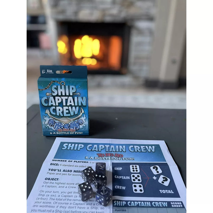 Ship Captain Crew Dice Game, Great for Party Favors, Family Games, Stocking Stuffer, Travel Games, and Camping Games, Dice Games for Adults, Fun Games