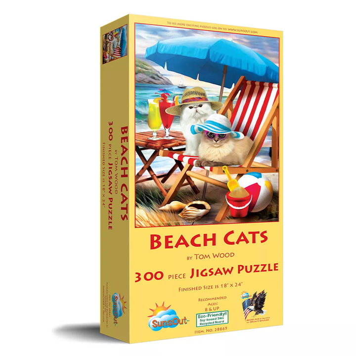 Sunsout Beach Cats 300 Pc Jigsaw Puzzle 28865