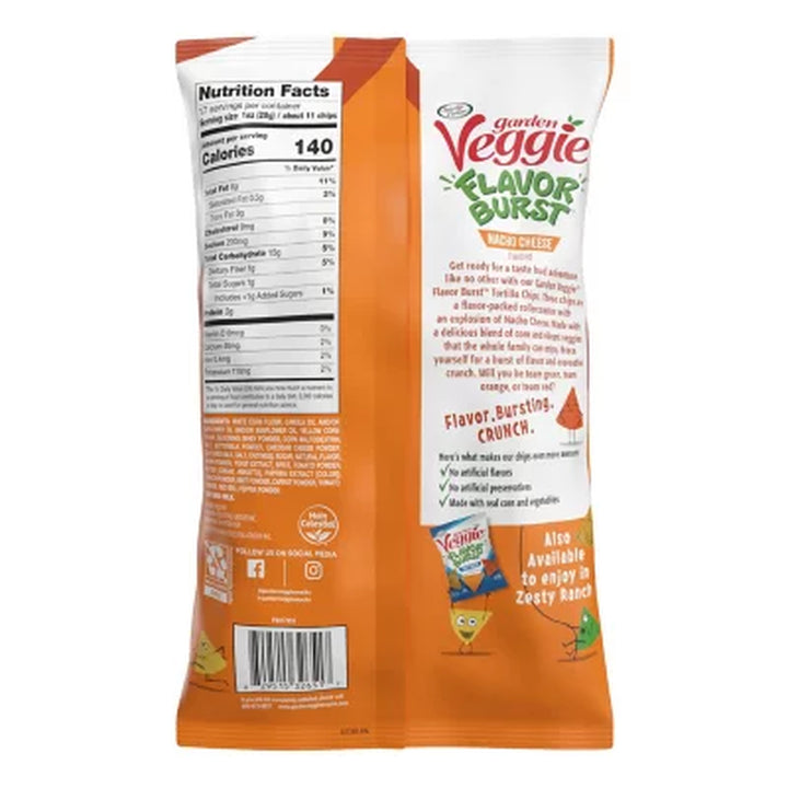 Garden Veggie Flavor Burst Nacho Cheese Tortilla Chips, 17 Oz.