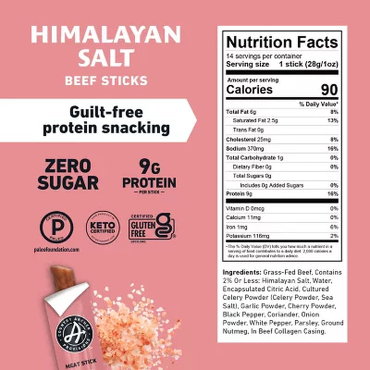 Country Archer Himalayan Salt Beef Sticks 1 Oz., 14 Pk.