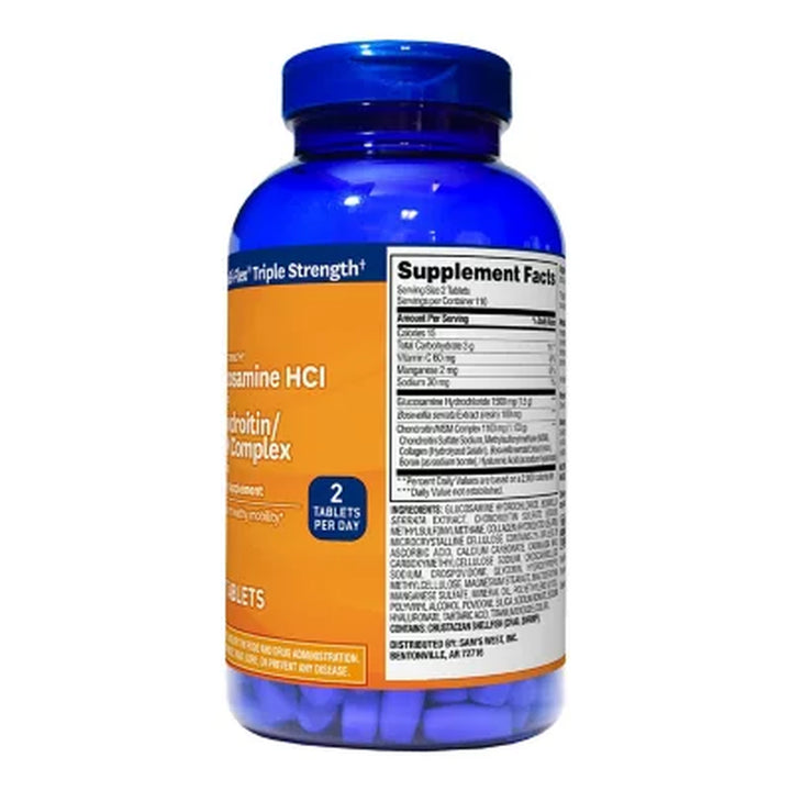 Member'S Mark Triple-Strength Glucosamine Chondroitin MSM Tablets, 220 Ct.