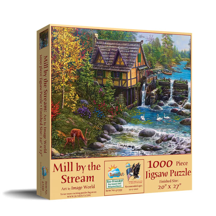 Sunsout Mill by the Stream 1000 Pc Jigsaw Puzzle 42939