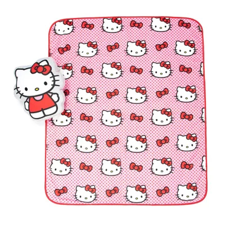 Hello Kitty Pillow and Throw Set, 40 X 50