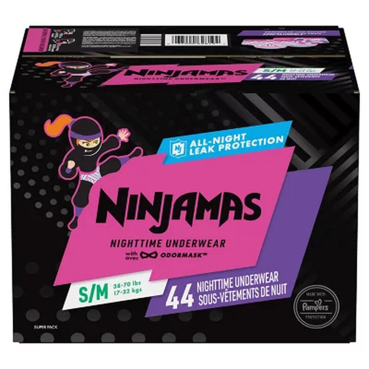 Ninjamas Nighttime Bedwetting Underwear for Girls Size: Small-Extra Large