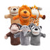 Syncfun 6Pcs Animal Friends Kids Hand Puppets 9X8In Toddler Animal Plush Toy Elephant, Giraffe, Lion, Bear, Raccoon Birthday Gifts