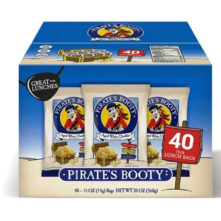 Pirate'S Booty Aged White Cheddar Puffs 0.5 Oz., 40 Pk.