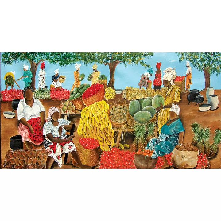 Sunsout Marketplace 500 Pc Jigsaw Puzzle 46810