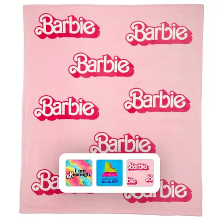 Barbie 60"X70" Fleece Throw (Assorted Colors)