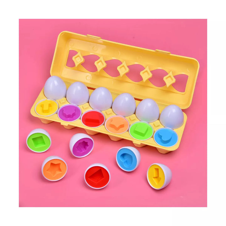 Fun Little Toys 12 PCS Sort & Match Egg Game