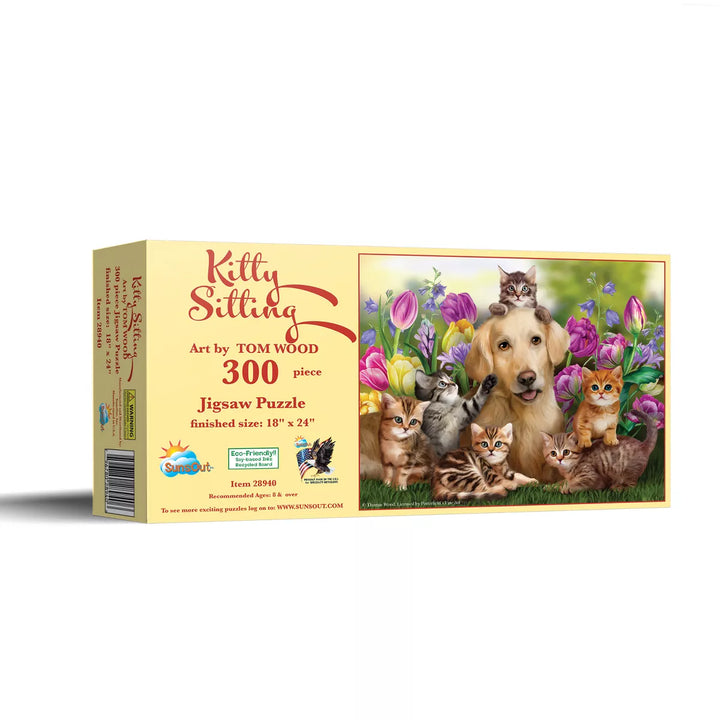 Sunsout Kitty Sitting 300 Pc Jigsaw Puzzle 28940