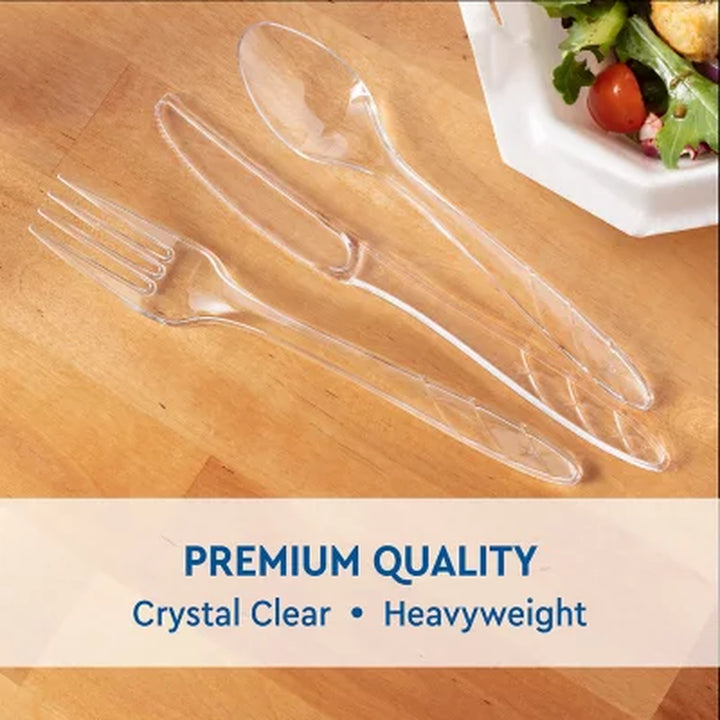 Member'S Mark Clear Cutlery Combo Pack, Forks, Knives, Spoons 360 Ct.