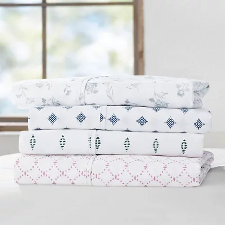 Member'S Mark 300-Thread-Count Organic Cotton Printed Sheet Set (Assorted Colors and Sizes)