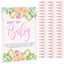 Sparkle and Bash Floral Baby Shower Clothespin Game for Girl, Don'T Say Baby Theme with 60 Pink Clothes Pins and 8X10-Inch Sign