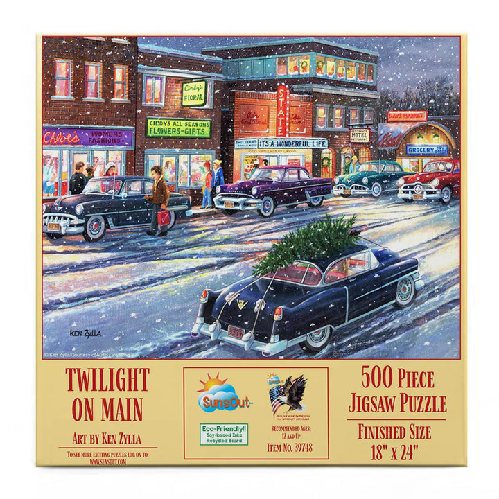 Sunsout Twilight on Main 500 Pc Jigsaw Puzzle 39748