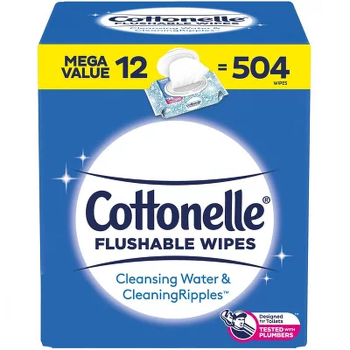 Cottonelle Flushable Wet Wipes, 504 Ct.