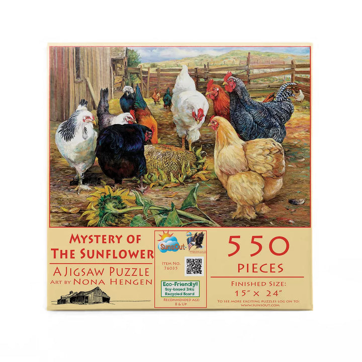 Sunsout Mystery of the Sunflower 550 Pc Jigsaw Puzzle 76035