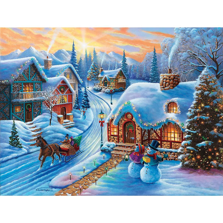 Sunsout Sunset Christmas Village 500 Pc Jigsaw Puzzle 51375