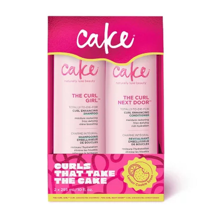 Cake Beauty Curl Girl Shampoo and Curl Next Door Conditioner, 10 Fl. Oz. 2 Pk.