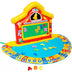 Banzai Jr School Splash Inflatable Educational Learning Schoolhouse Water Play Mat with 39 Letters, Numbers, and Shapes for Ages 3+