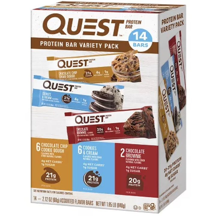 Quest Protein Bars Gluten Free, Variety Pack 14 Ct.