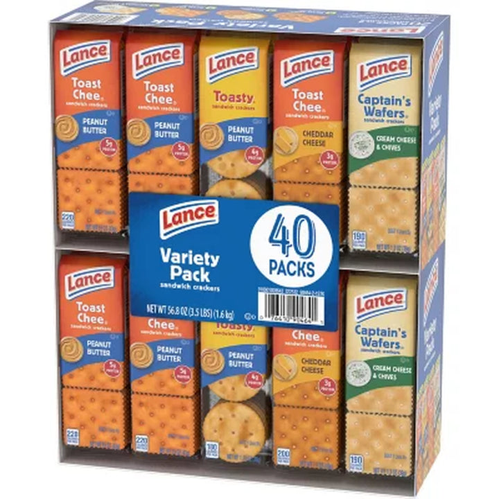 Lance Sandwich Crackers Variety Pack 40 Pk.