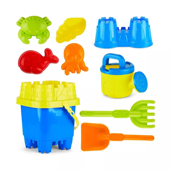PREXTEX 10 Piece Beach Sand Toys Set for Kids, Multicolored