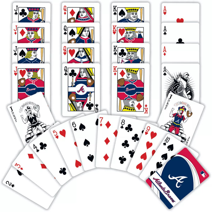 Masterpieces Officially Licensed MLB Atlanta Braves Playing Cards - 54 Card Deck for Adults.