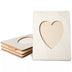 Bright Creations 4 Pack Unfinished Wood Craft Frames for 4 X 6 Photos, Heart