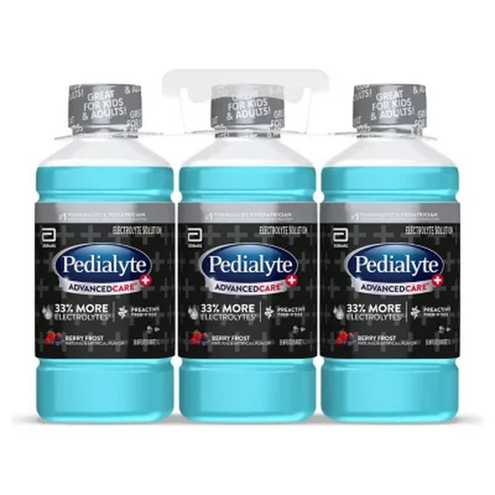 Pedialyte Advancedcare plus Electrolyte Solution Berry Frost 3 Pk., 33.8 Fl. Oz.