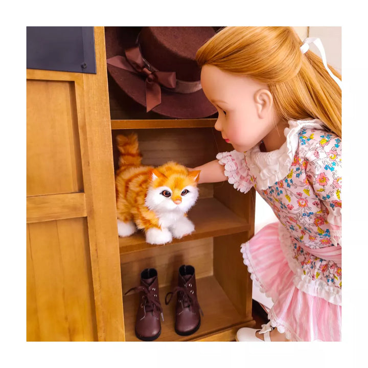 The Queen'S Treasures Orange Tabby Kitty Cat Pet for 18 Inch Dolls