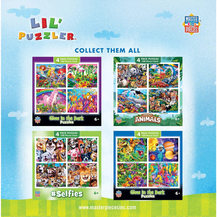 Masterpieces Kids Puzzle Set - Lil Puzzler 4-Pack 48 Piece Jigsaw Puzzles