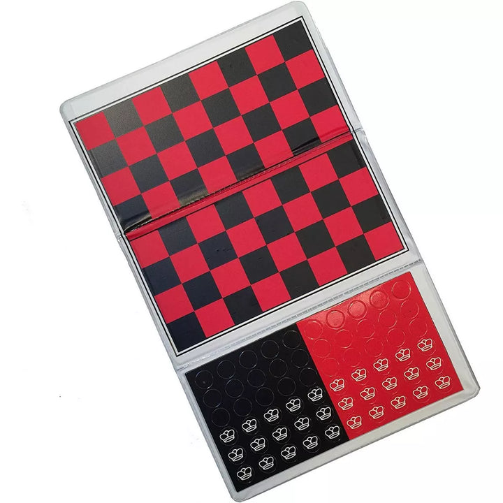 WE Games Travel Magnetic Checkbook Checkers - Trifold 5.75 In.