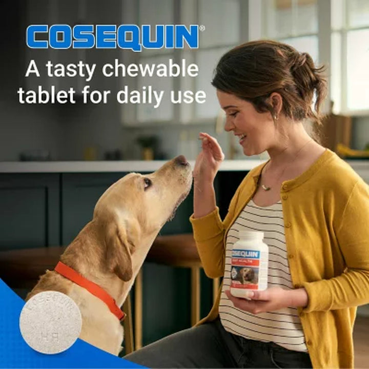Nutramax Cosequin Maximum Strength Joint Health Supplement for Dogs with MSM and Hyaluronic Acid, 180 Chewable Tablets
