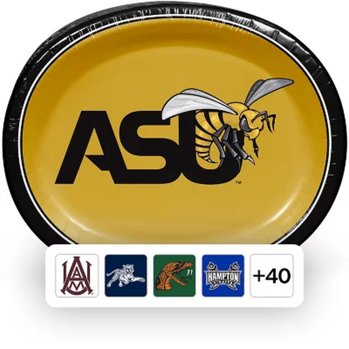 NCAA HBCU Oval Paper Plates, 10" X 12" , 50 Ct. (Choose Your Team)