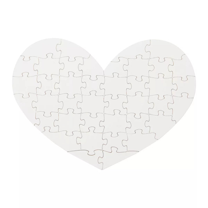 Bright Creations Set of 12 Heart Shaped Blank Jigsaw Puzzles to Draw On, DIY Crafts, Valentine'S Gifts, 40 Pieces Each